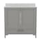 Flash Furniture Haven 36 Inch Bathroom Vanity w/Sink, Storage Cabinet w/Soft Close Doors and Bottom Drawer, Gray FS-BN-4-36-KD-GY-GG - alternate 4